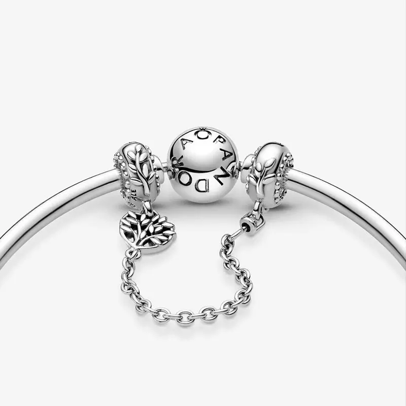 

Pandora Safety Chain Charm Silver 925 Family Charm Tree Mother's Day