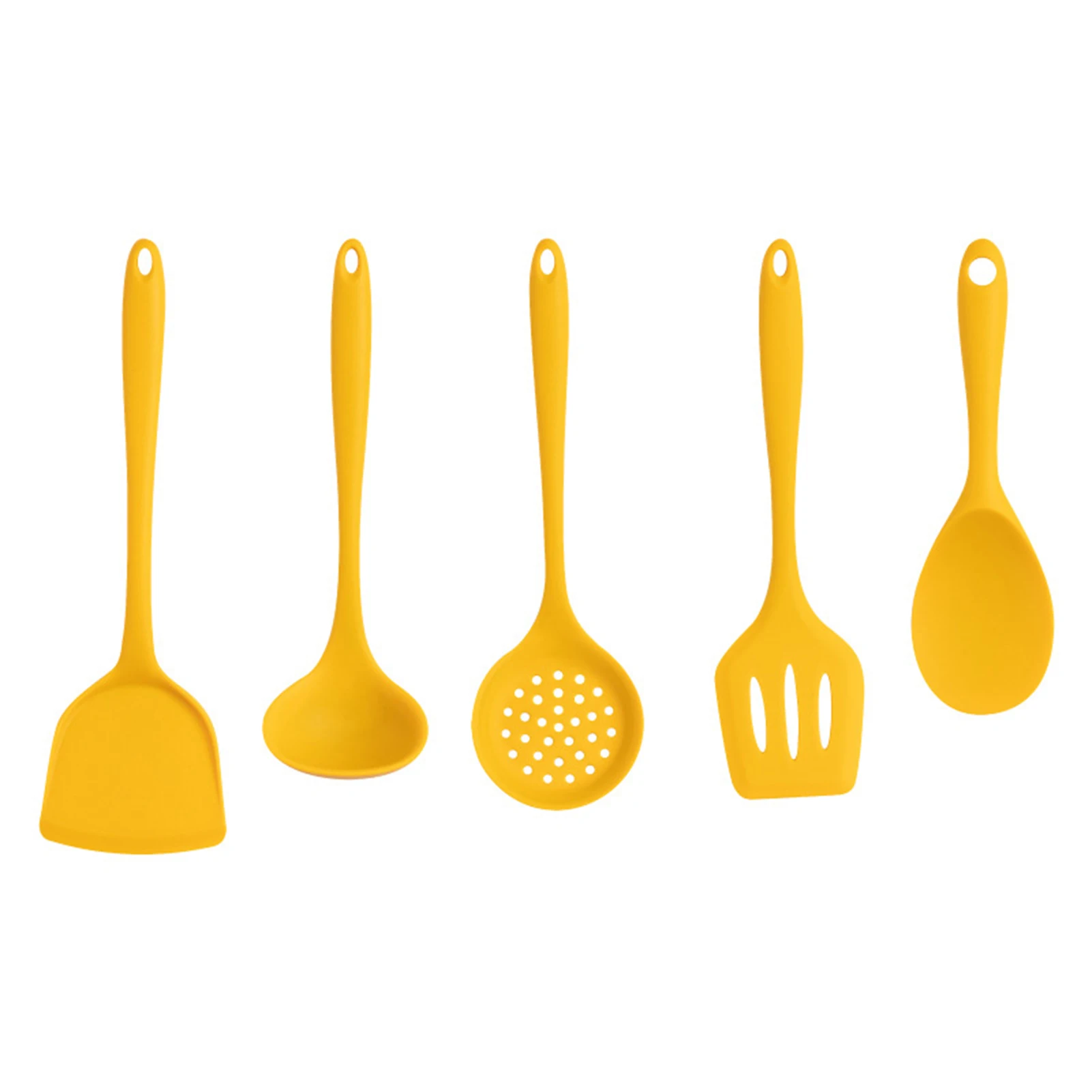 

1pc Silicone Kitchen Utensils Set for Cooking Baking Yellow Non Stick Spatula Set Heat Resistant Kitchen Gadget Kitchen Tools JA