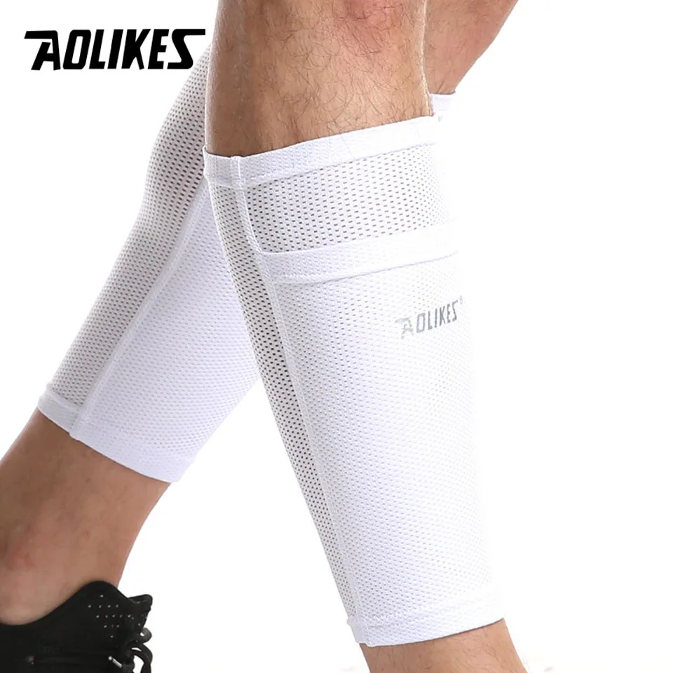 AOLIKES 1 пара футбольные Защитные носки щитки с карманом для Футбольные Щитки на голень наколенник поддержка взрослых поддержка икр носок