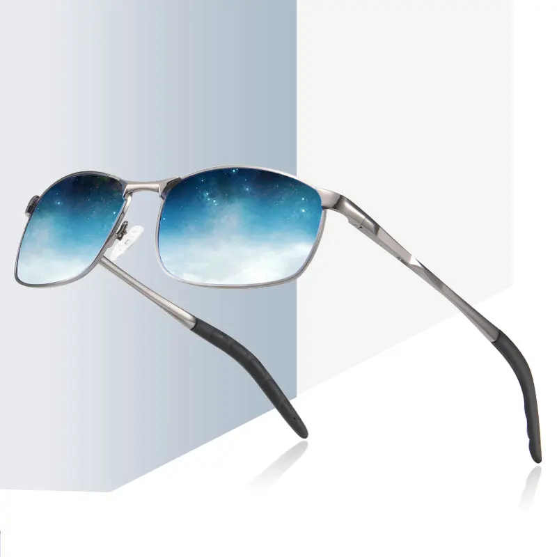 Мужские солнцезащитные очки с поляризационными стеклами UV400 зеркальные для