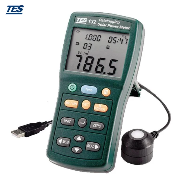 

TES 132 High Precision Datalogging Solar Power Meter Measuring instrument Tester TES-132