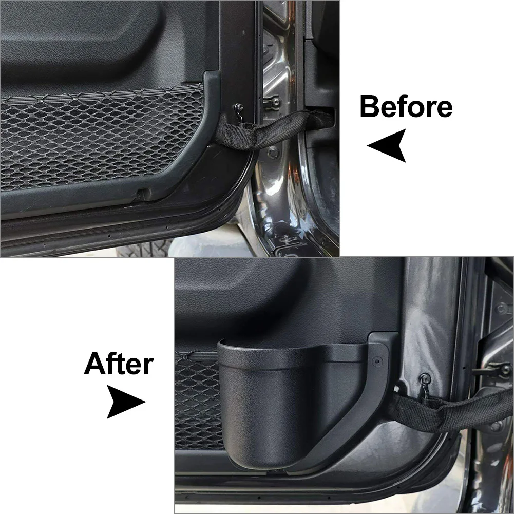 

2Pcs Car Door Pocket Front Door Storage Box Net For Jeep wrangler JL Accessories 2018 2019 2020
