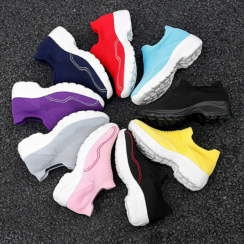 Брендовая теннисная обувь женские кроссовки на платформе Спортивная однотонная