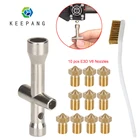 KeePang 10 шт. E3D V6 насадки мини-гаечный ключ M2 M2.5 M3 M4 винтовая гайка шестигранный крестовой ключ инструмент для автомобильных колес медная щетка