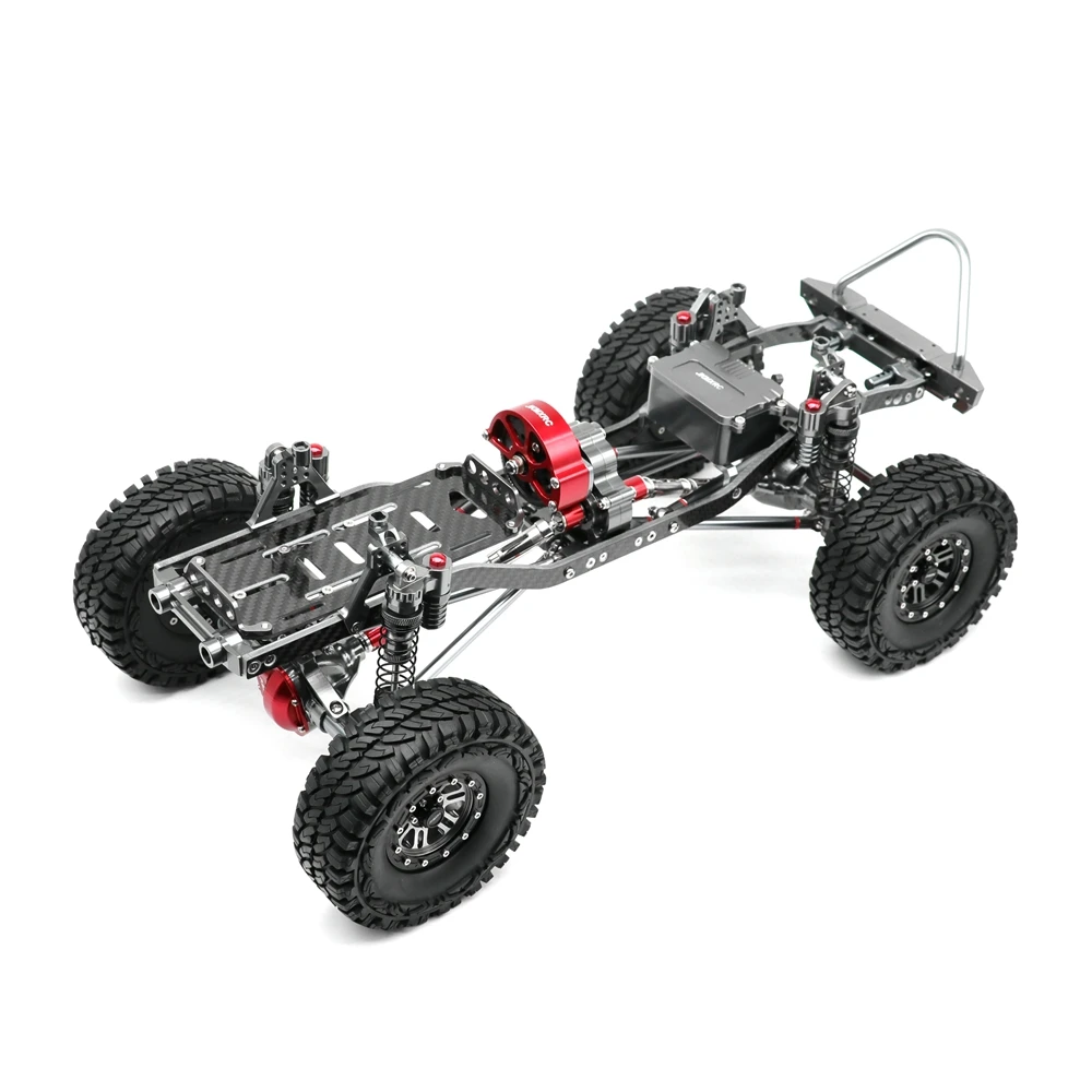 JKMXRC 1/10 Rc Rock Crawler автомобиль CNC металлический осевой SCX10 шасси с карбоновой рамой