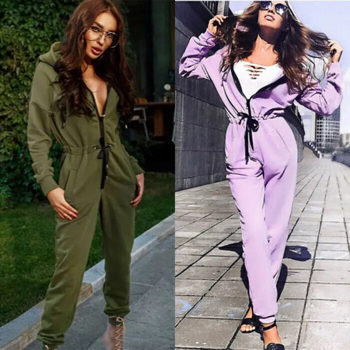 

Женская толстовка с капюшоном и длинным рукавом, повседневный комбинезон с высокой талией, комбинезон на завязках на осень