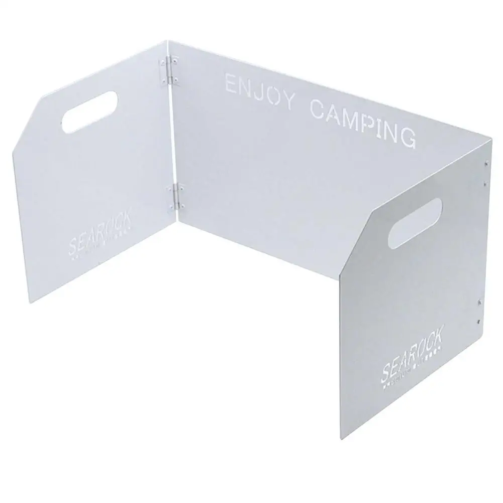 

Folding Camping Stove Windshield 3 Plates Aluminum Alloy Lightweight Cooking Wind Guard Portable Outdoor Stove Windscreen For H