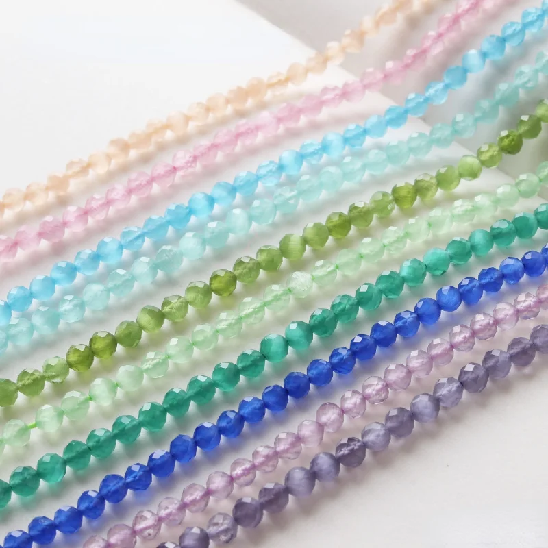 

Opal 3mm Round Straight Hole Cut Face Beads diy Beaded Ring Bracelet Necklace Material Accessories