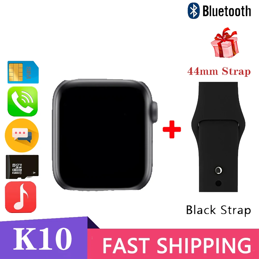 Смарт часы K10 Series 6 для мужчин и женщин умные с поддержкой Bluetooth Sim карт TF