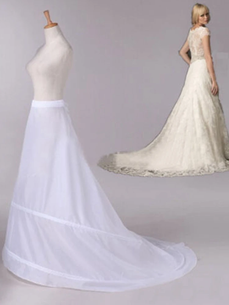

Wedding dress tail skirt support 2 steel yarnless tail skirt double steel elastic waist two ring fish tail petticoat