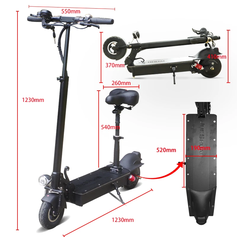 

Powerful Electric Scooter for Adults 2 Wheels 48V1000W Foldable Portable Energy E-scooter Electric Scooters Adults with Seat