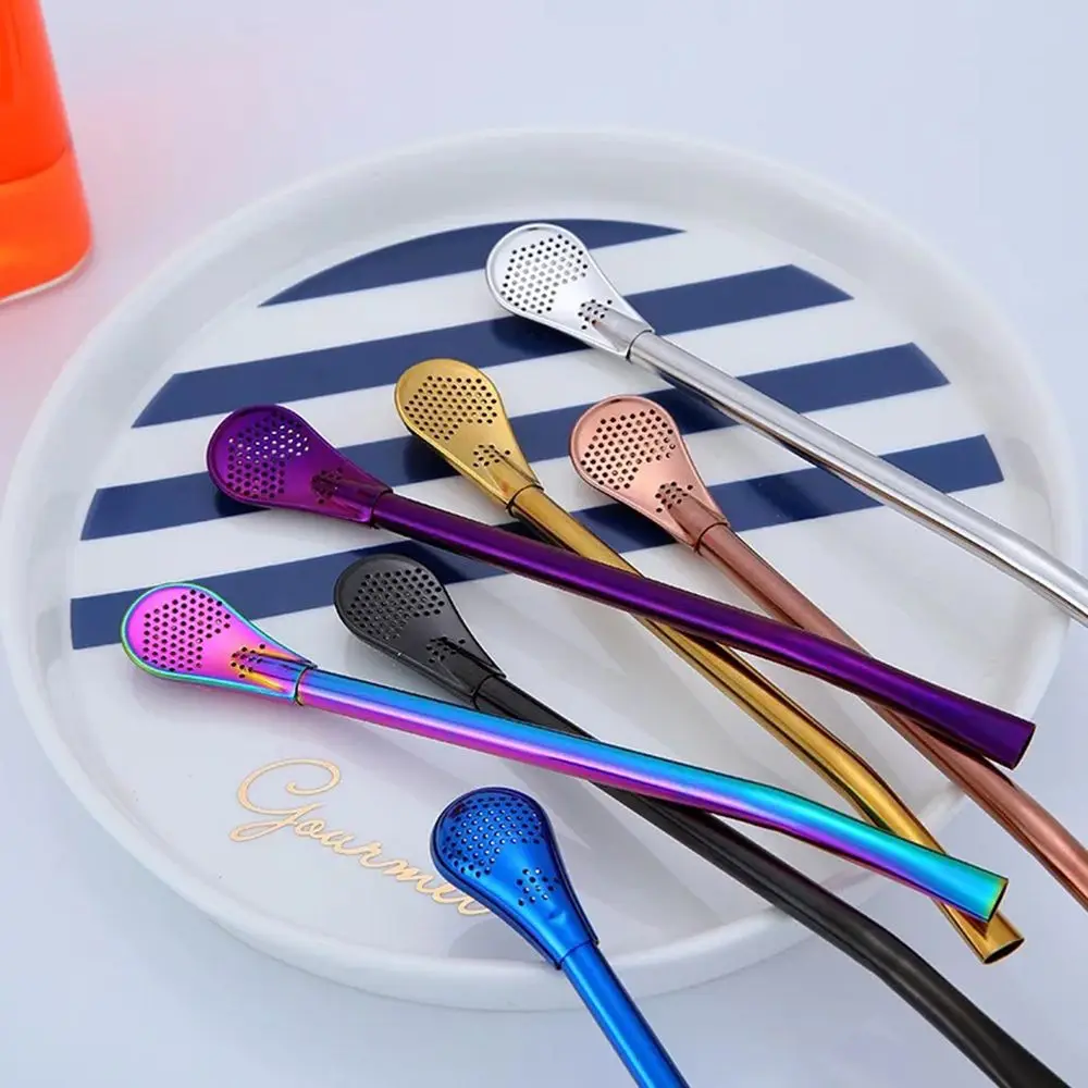 Экологичная соломинка из нержавеющей стали многоразовый фильтр для чая