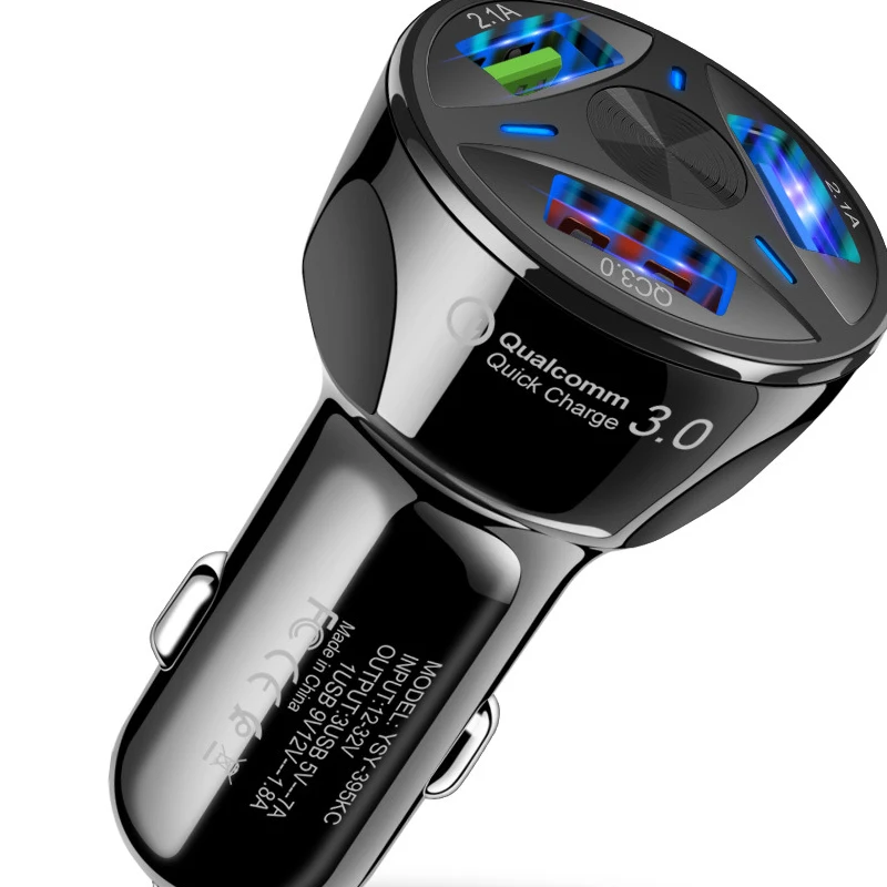 

Qc3.0 Car Mobile Phone Charger Three USB Car Charger Fast Charge Car Charger 3.1A One Drag Three QC 3.0