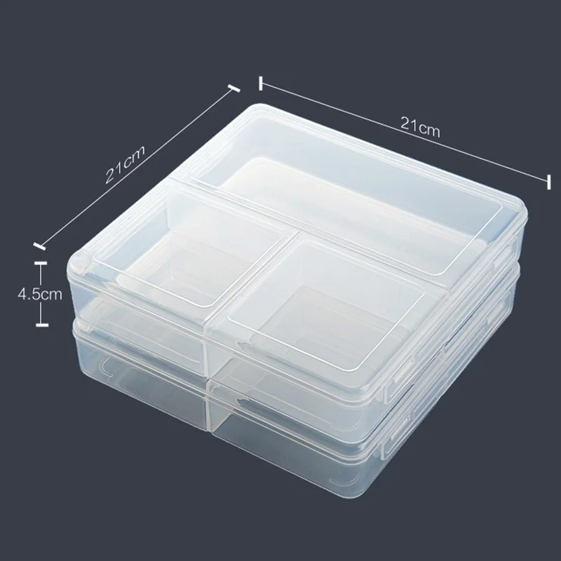 

Japanese Style 3 Compartment Fresh-Keeping Box Fruit Snack Storage Sealed Refrigerator Box Lunch Case Household Camping Supplies