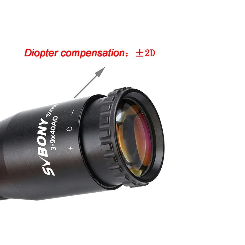 SVBONY SV166 3-9x40AO винтовка с регулируемым объективом мил точка сетка пружинный