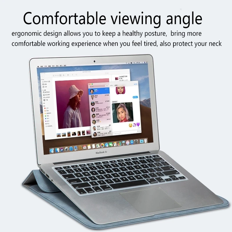 

Laptop Stand Cover For Macbook Air 13 Sleeve Pro 14 15 Laptop Case For mac Pro 13 Case M1 A2338 A2337 Sleeve Bag for Huawe