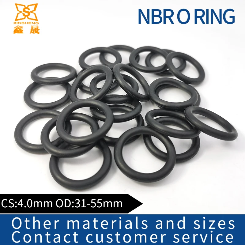 

Rubber Ring Black NBR Sealing O Ring CS4.0mm OD31/32/33/34/35/36/37/38/40/41/43/45/48/48/50/55mm O-Ring Seal Gasket Ring Washer
