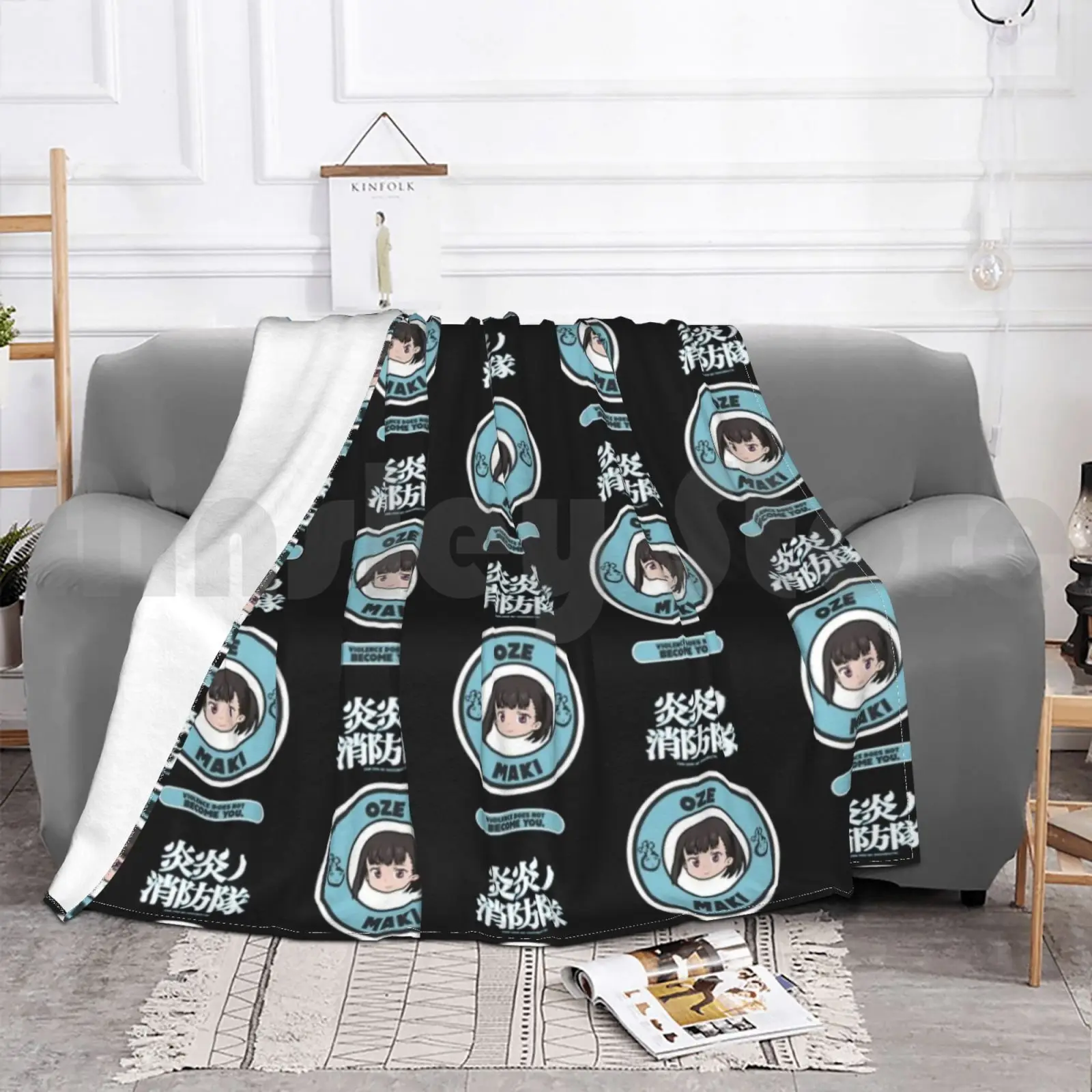 : Одеяло Maki Oze Chibi модное Аниме Манга на заказ