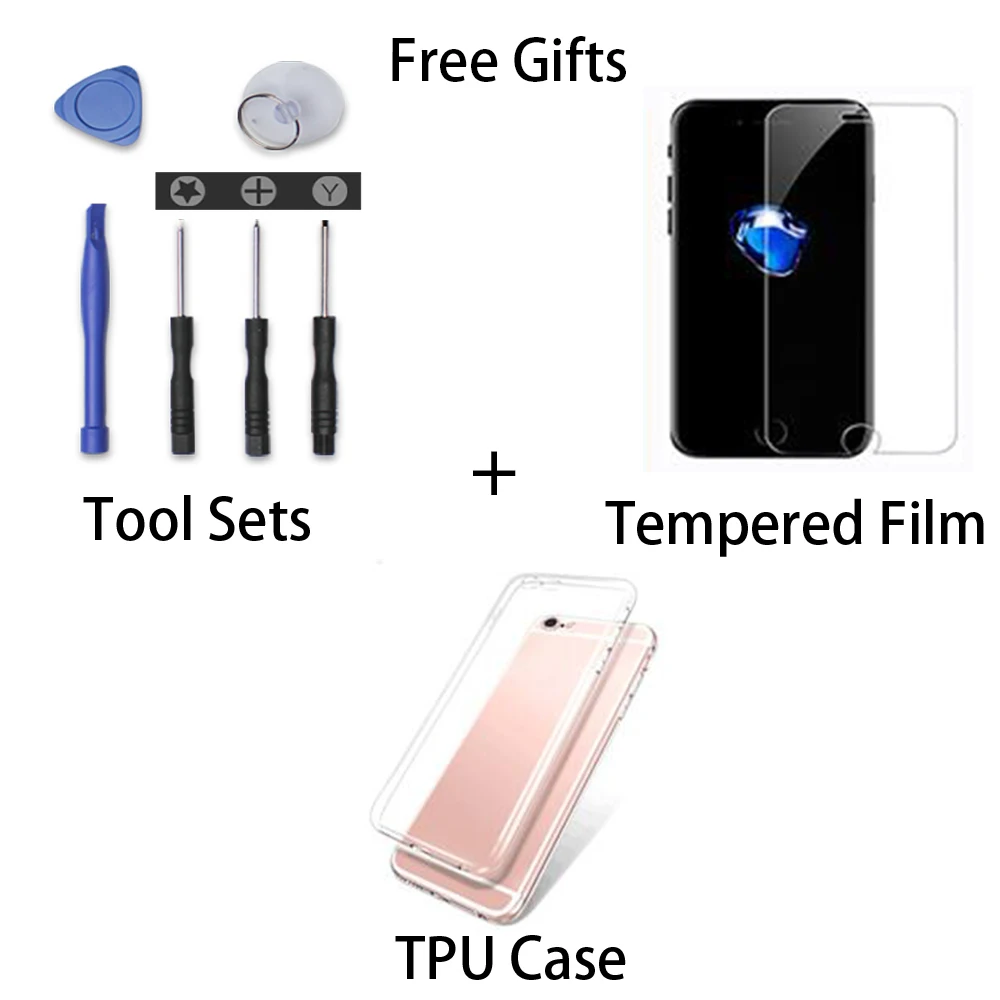 Класс AAAA lcd для iPhone 7 7Plus 8 8 Plus дисплей в сборе дигитайзер 3D экран Замена для iPhone 6 без битых пикселей lcd+ подарки