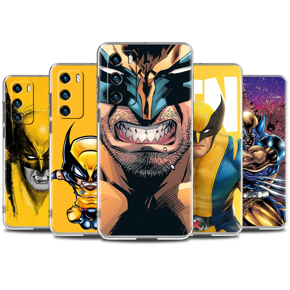 

Marvel Wolverin Claer TPU Phone Case For Huawei P30 Lite P40 Pro Plus P50 P20 P Smart Z Soft Back Cover Coque Luxury Shell Caso