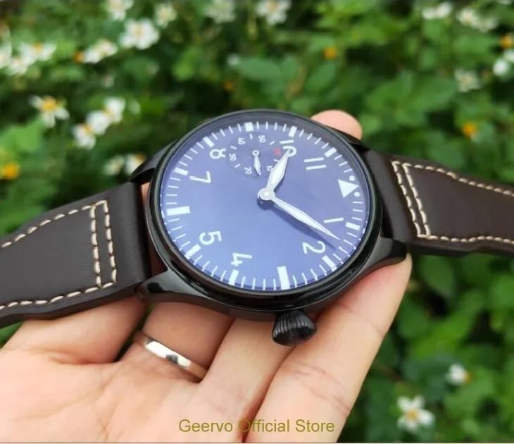 Сапфировое стекло или минеральное 44 мм синий циферблат Азиатский 6497