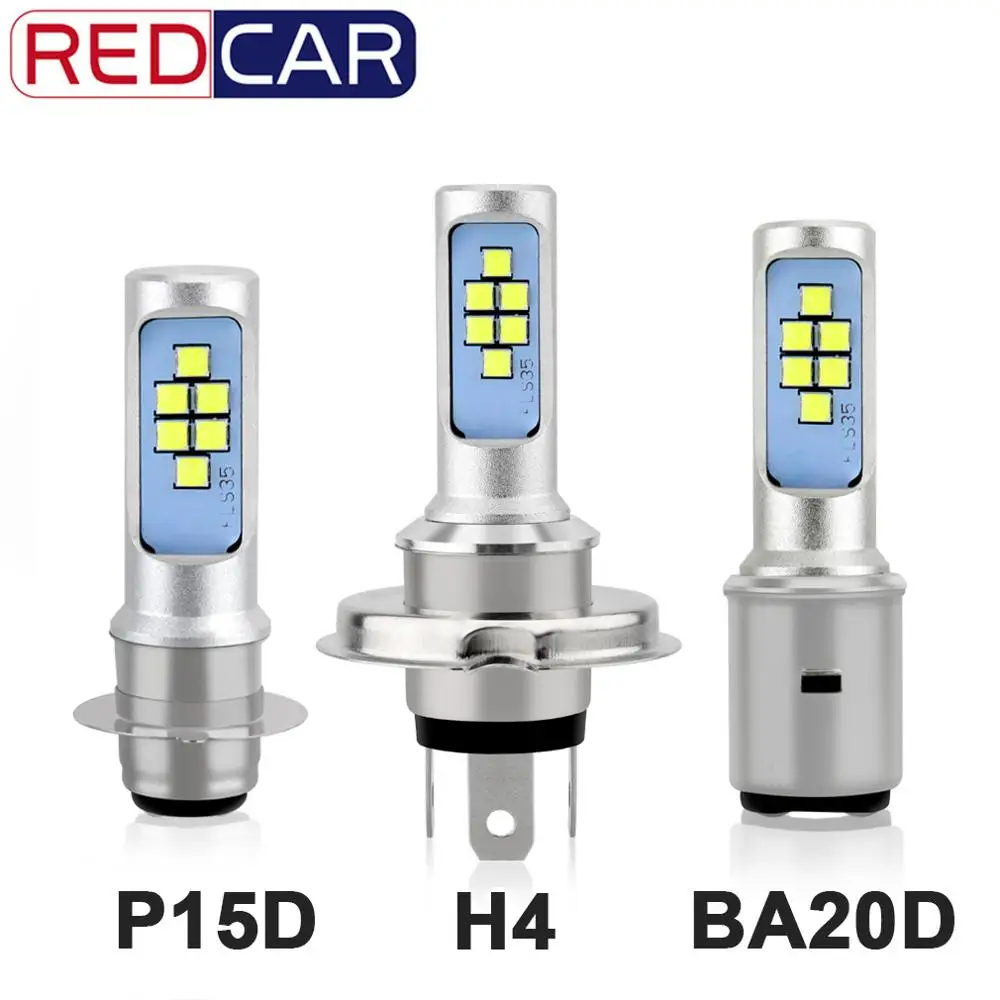 

Светодиодные мотоциклетные фары H4 BA20D P15D, 12 В, HS1, H4, светодиодные мотоциклетные лампы, 12SMD, Canbus, противотумансветильник фары, супер светодиодн...