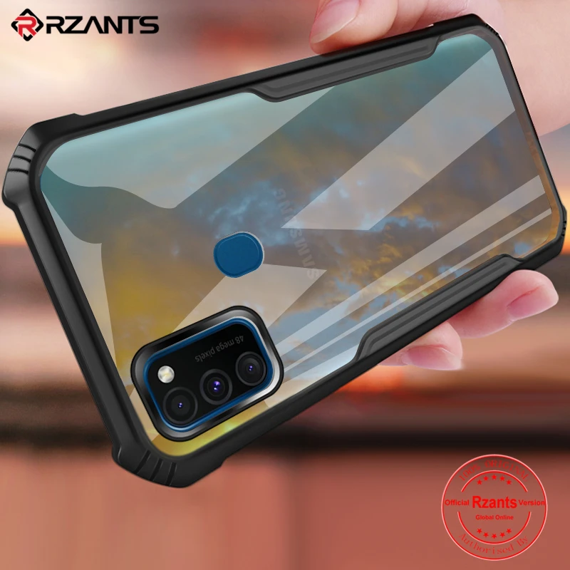 

Rzants For Samsung Galaxy M30 M30s M31 M21 Case Hard [Blade] Shockproof Slim Crystal Clear Cover funda Casing