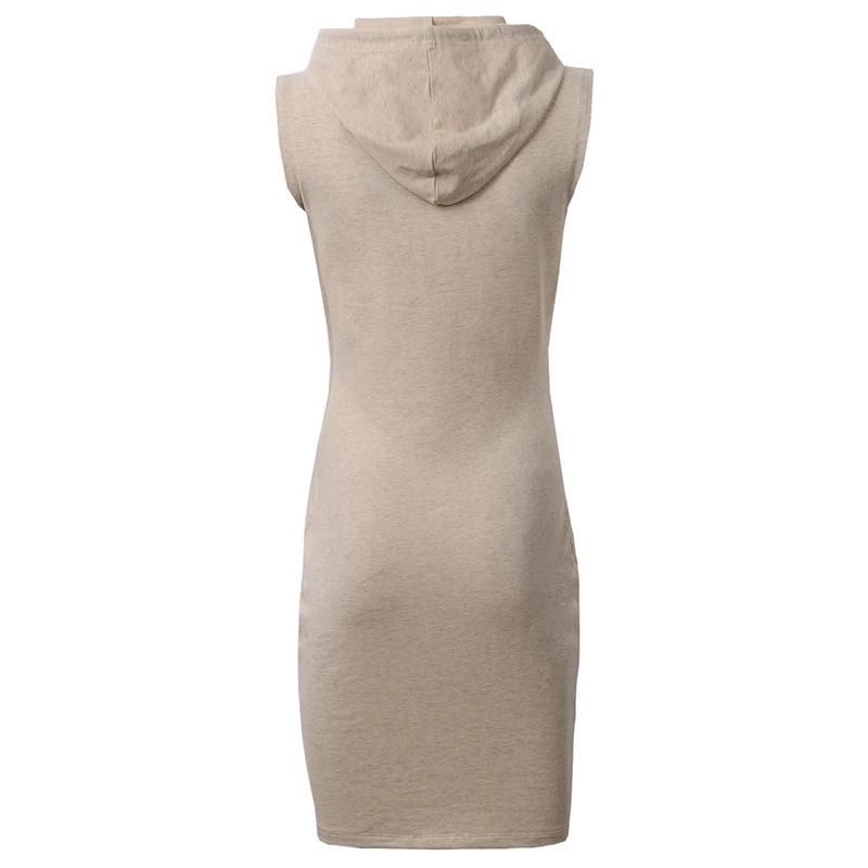 GLO STORY женское платье с капюшоном модное трикотажное облегающее повседневное