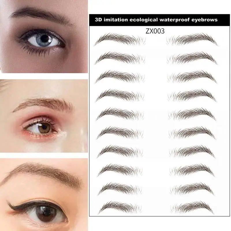 

Water-based Hair-liked Authentic Eyebrow Tattoo Sticker Eyebrows Long Cosmetics False Lasting Stickers Makeup Waterproof I1M5