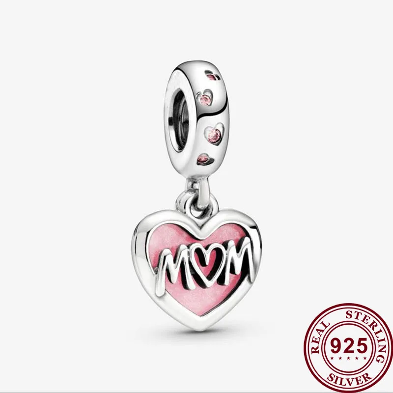 

2020 New 925 Sterling Silver Beautiful Fashion Mother's Love Pendant Fit Pandora Women Bracelet & Necklace Diy Jewelry