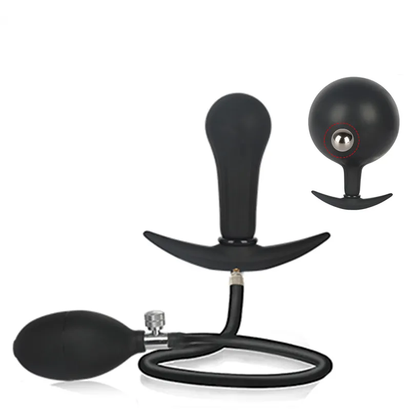 Надувной анальный расширитель массажный фаллоимитатор анальная пробка с