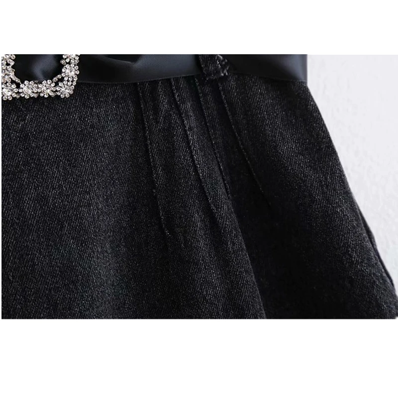 GLAUKE ремень ковбойская мини-юбка 2020 Летняя женская джинсовая короткая юбка на