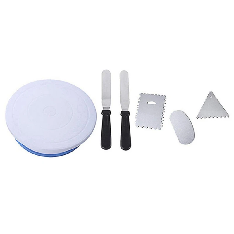 Нескользящий пластиковый поворотный стол для торта вращающийся нож теста