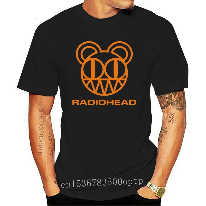 

New Radiohead Bear Rock Band Logo Men's Black T-shirt Size S - 3xl Short Sleeve Long Sleeves 100% Cotton Coat Clothes Tops
