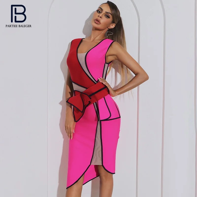 

Женское платье с высокой талией, V-образным вырезом, без рукавов