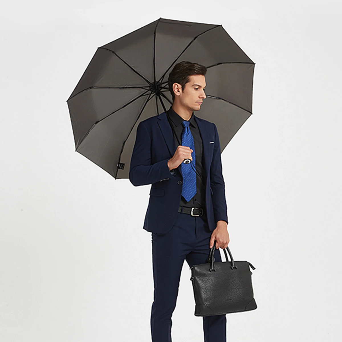 Зонтик в деловом стиле для мужчин деловые большие складные зонты дождя