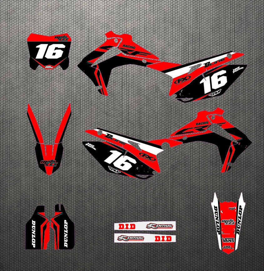Наклейки на мотоцикл 3 м графические фоны для HONDA CRF250 CRF250R 2014 2015 2016 2017 CRF450R 2013 |