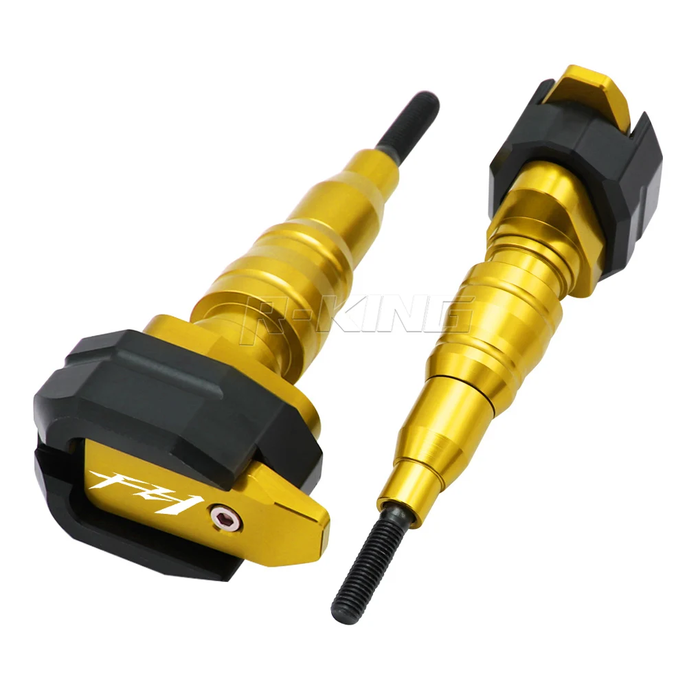 Золотой Для YAMAHA FZ1 FAZER FZ1N FZ 1 2006- защитный ползунок передней вилки мотоцикла защита от падения Рамка слайдер защита обтекателя противоаварийная панель протектор - Цвет: Золотой