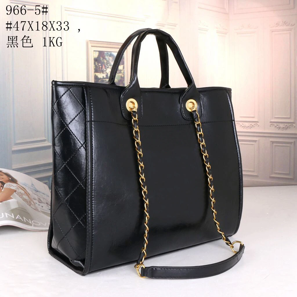 

With Logo Bags for Women Inside Patch Pocket Tote Solid Color Soft Handle Zipper Horizontal Square Type PU Handbag High Capacity