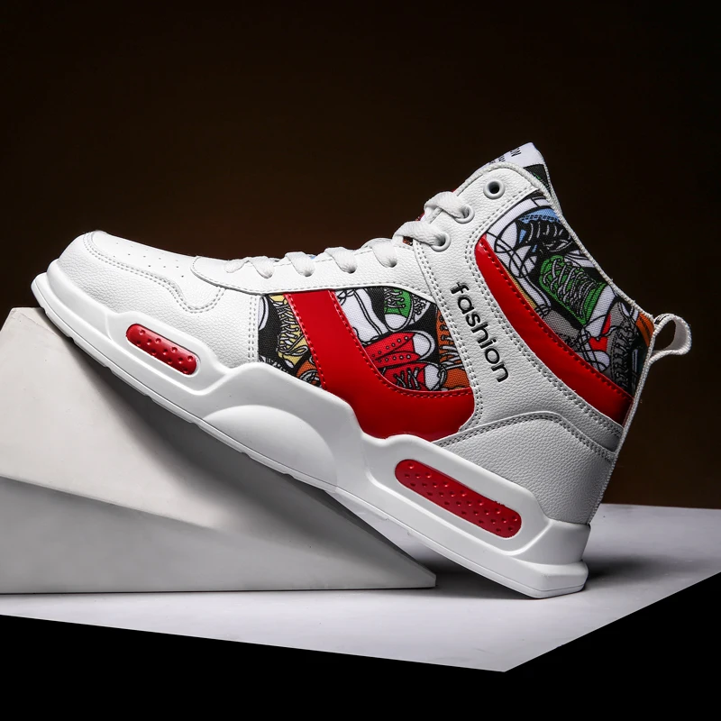 Мужская Баскетбольная обувь мужские высокие спортивные кроссовки с воздушной