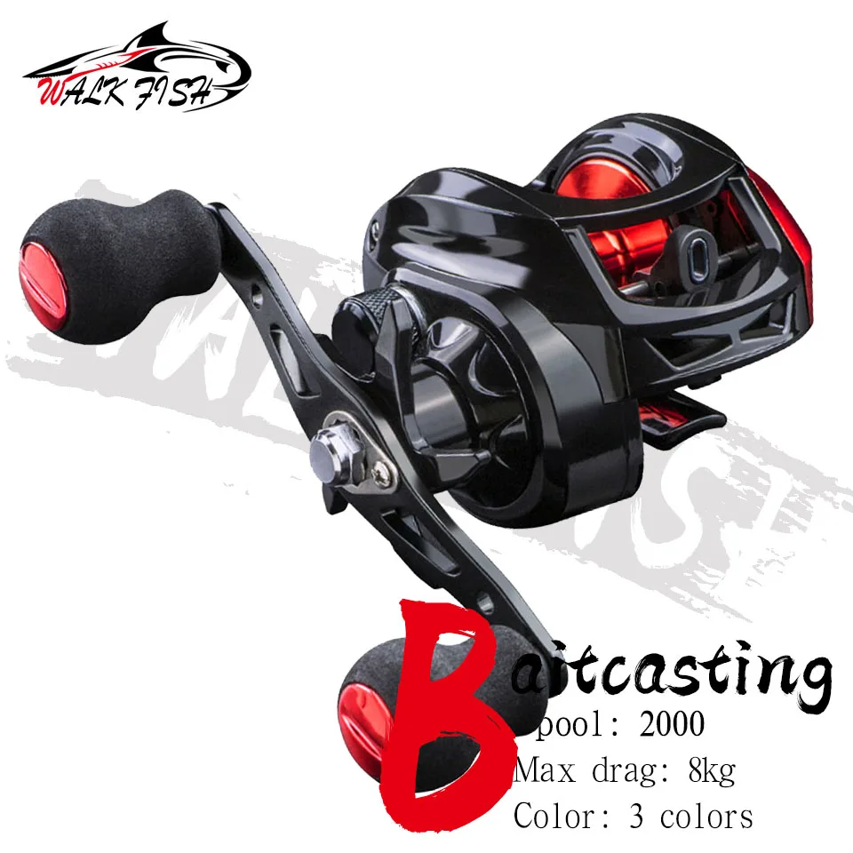 

WALK FISH New Baitcasting Reel 7.2:1 High Speed 8KG Max Drag Fishing Reel For Bass in ocean environment 48 Hours Reel Fishing