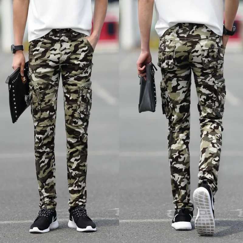 

Fashion Spring Mens Tactical Cargo Joggers Camouflage Camo Pants Army Military Casual Cotton Pants Hip Hop Male Trousers