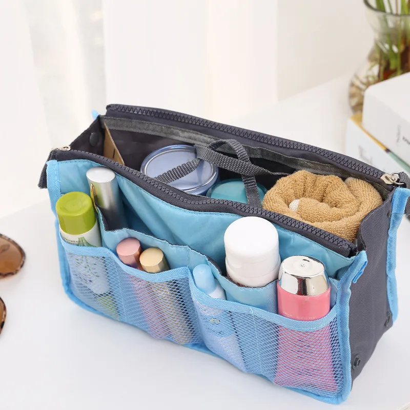 2020 Newest Handbag Organizer Insert Liner Travel Bag Large Purse Ladies Cosmetic Double Zipper Storage | Багаж и сумки