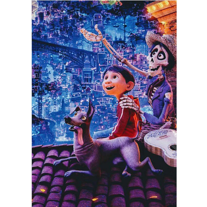 

Disney CoCO Mig 5D DIY Diamond Painting full Square Round Diamond Embroidery Cross Stitch Rhinestone Mosaic decor For Gift