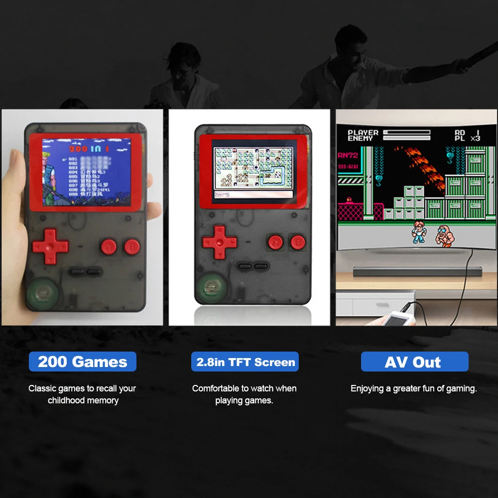 Портативная портативная игровая консоль в стиле ретро игровой автомат