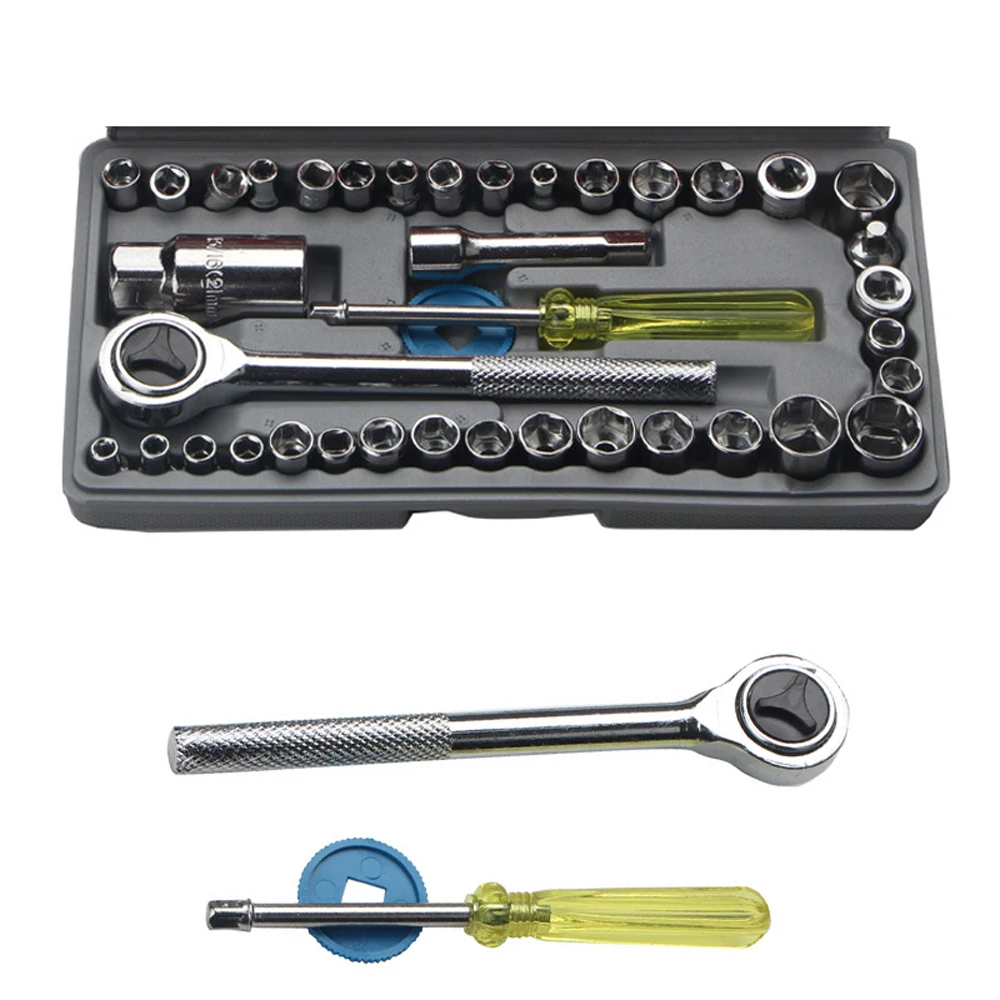 40 набор инструментов для ПК трещотка гаечный ключ отвертка ручка шатун