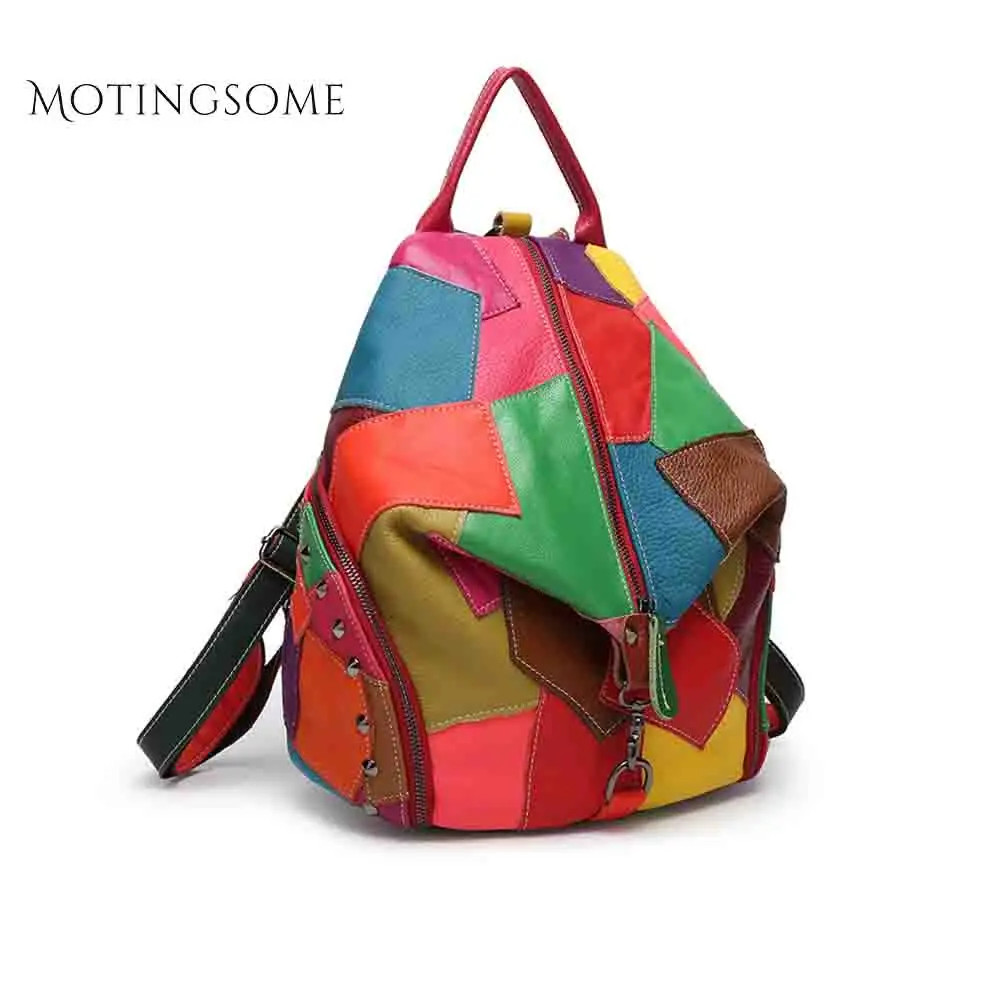 Роскошный женский рюкзак из натуральной воловьей кожи Милый Летний для пляжа