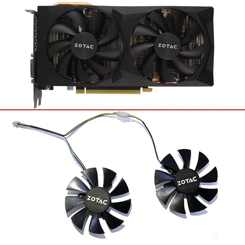 

DIY GA92S2U 85MM 4PIN RTX 2060 GPU Fan For ZOTAC GeForce RTX2060-6GD6 Destroyer OC HB HC SM HA Graphics card Cooling Fans