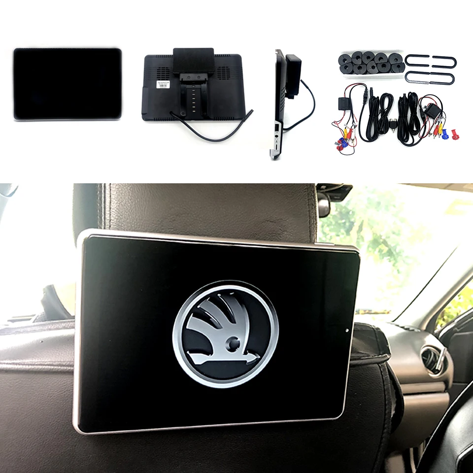 Для Skoda 10 1 дюймов Android 0 Автомобильный подголовник монитор с сенсорным экраном Wifi