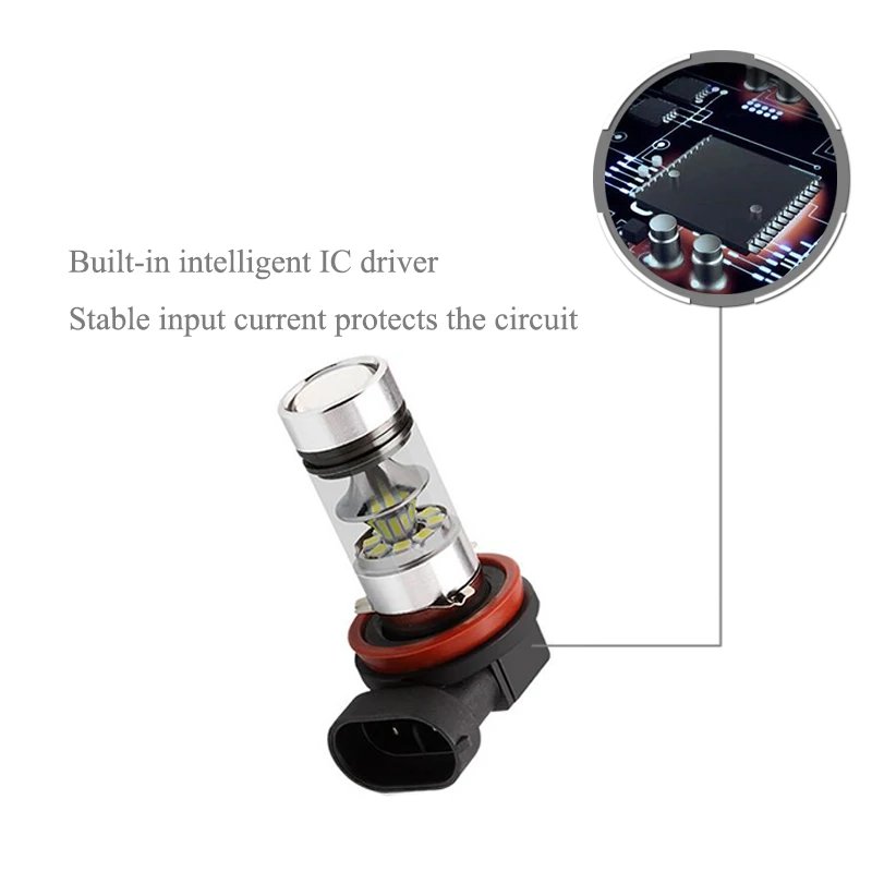 2x H11 H8 светодиодный автомобильный светильник s лампы 3030 20SMD DRL Противотуманные фар